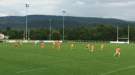 Die RG Heidelberg im Angriff beim Trainingsspiel gegen den DRV